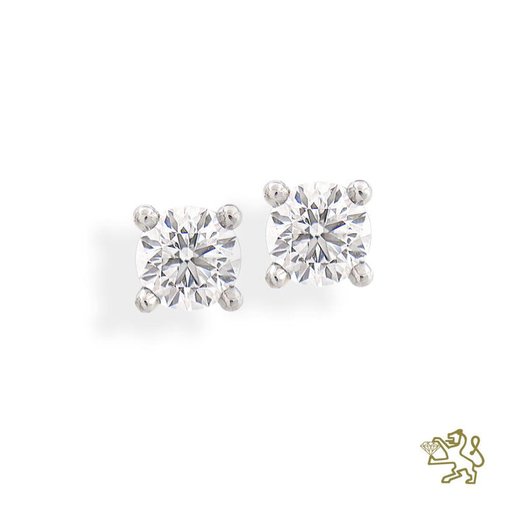 Open Tulip PL 0.20ct Diamond Platinum Earrings - Michael Jones Jeweller