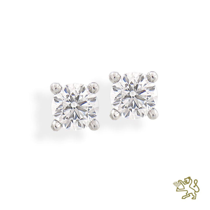 Open Tulip PL 0.38ct Diamond Platinum Earrings