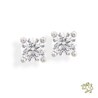 Open Tulip PL 0.40ct E VS2 Diamond Platinum Earrings - Michael Jones Jeweller