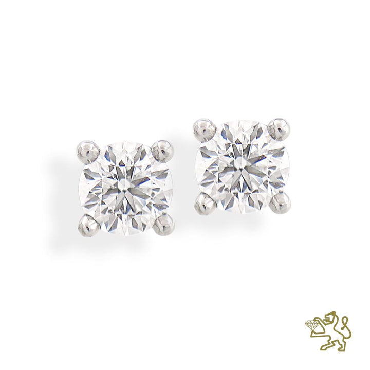 Open Tulip PL 0.80ct F VS2 Diamond Platinum Earrings