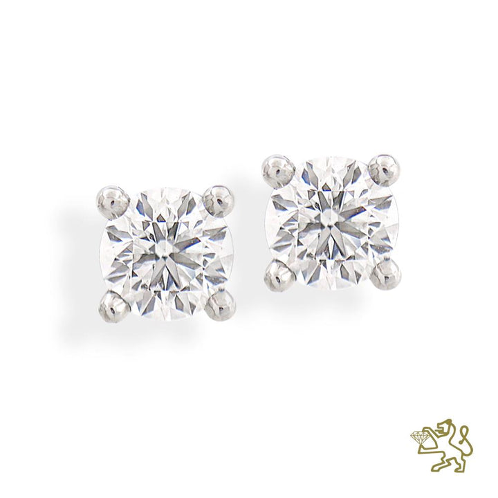 Open Tulip PL 1.00ct E SI1 Diamond Platinum Earrings