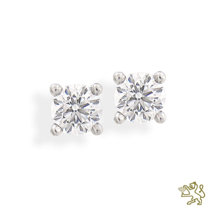 Open Tulip PL 0.49ct Diamond Platinum Earrings