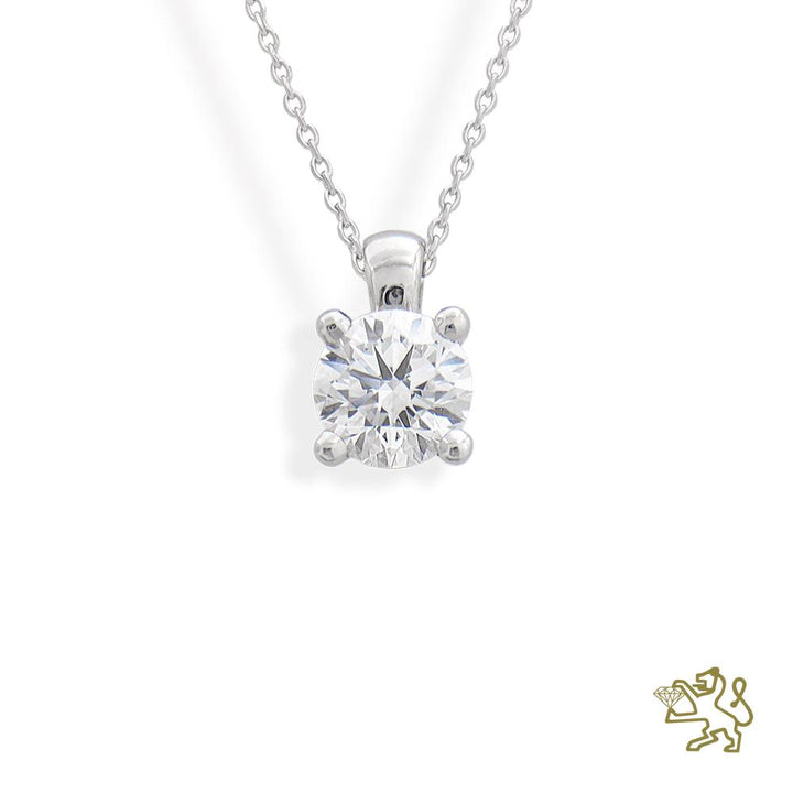 Open Tulip PL 0.30ct G SI1 Diamond Platinum Pendant