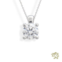 Open Tulip PL 0.80ct F SI1 Diamond Platinum Pendant