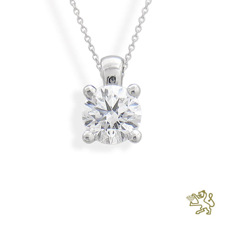 Open Tulip PL 0.70ct F SI1 Diamond Platinum Pendant