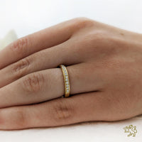 Memoire Classic Bridal 0.24ct Diamond Yellow Gold Ring