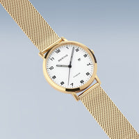 Bering Titanium Polished/Brushed Gold Quartz Watch 18634-334