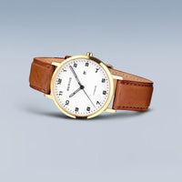 Bering Titanium Polished/Brushed Gold Quartz Watch 18634-534