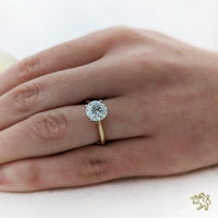 Lab Grown Classic Solitaire 2.01ct E VS1 LG Diamond Yellow Gold/Platinum Ring - Michael Jones Jeweller