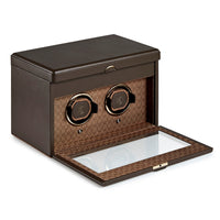 WOLF Watch Winder Double Earth Coffee - Michael Jones Jeweller