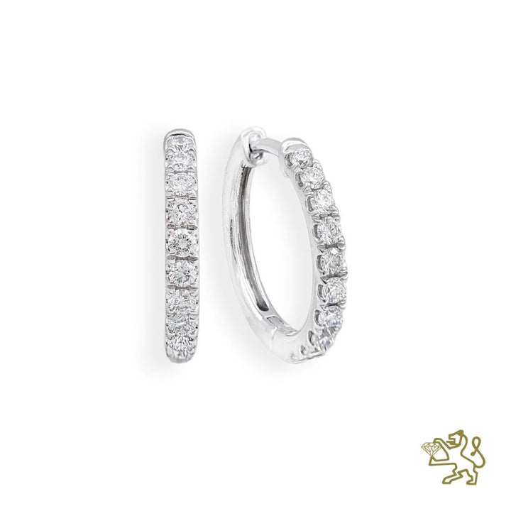 Skye Hoop 0.38ct Diamond Platinum Earrings