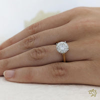 Classic Solitaire 3.01ct E VS1 Laboratory Grown Diamond Yellow Gold/Platinum Ring