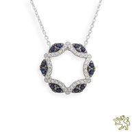 Circle of Life 0.63ct Sapphire White Gold Pendant