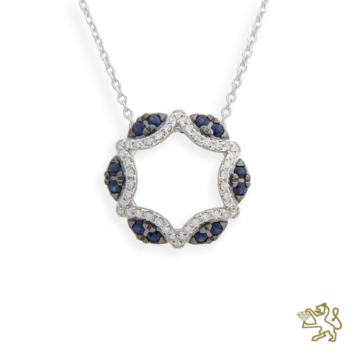 Circle of Life 0.63ct Sapphire White Gold Pendant