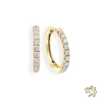 Skye Hoop 0.22ct Diamond Yellow Gold Earrings