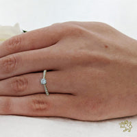 Petite Skye Classic Round Solitaire 0.20ct F VS Diamond Yellow Gold/Platinum Ring