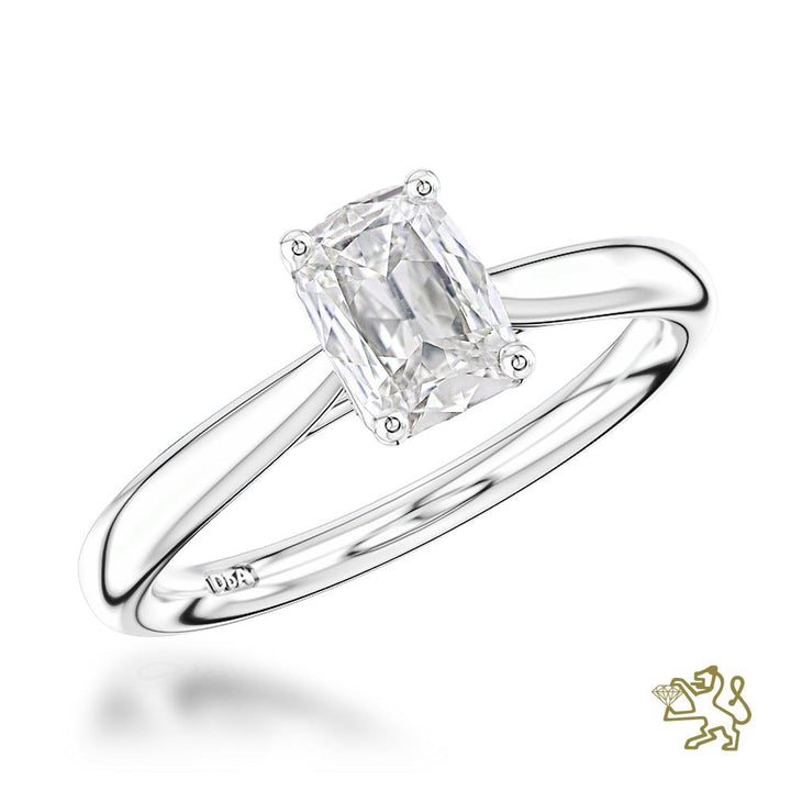 Classic Cushion Solitaire 1.00ct F SI1 Diamond Platinum Ring - Michael Jones Jeweller