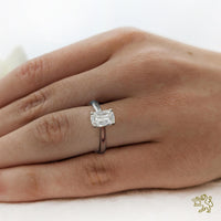 Classic Cushion Solitaire 1.00ct F SI1 Diamond Platinum Ring