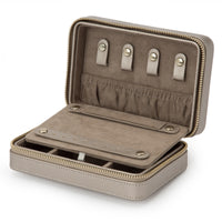 WOLF Palermo Pewter Zip Travel Jewellery Case - Michael Jones Jeweller