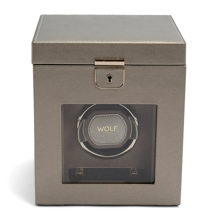 WOLF Palermo Single Watch Winder With Jewellery Storage