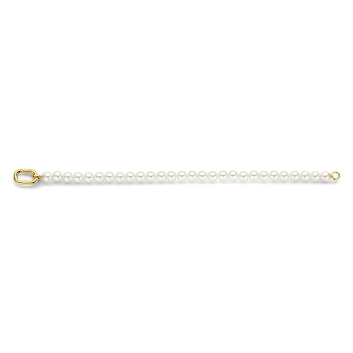 Ti Sento Yellow Gold Plated Synthetic Pearl Bracelet - Michael Jones Jeweller