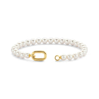 Ti Sento Yellow Gold Plated Synthetic Pearl Bracelet