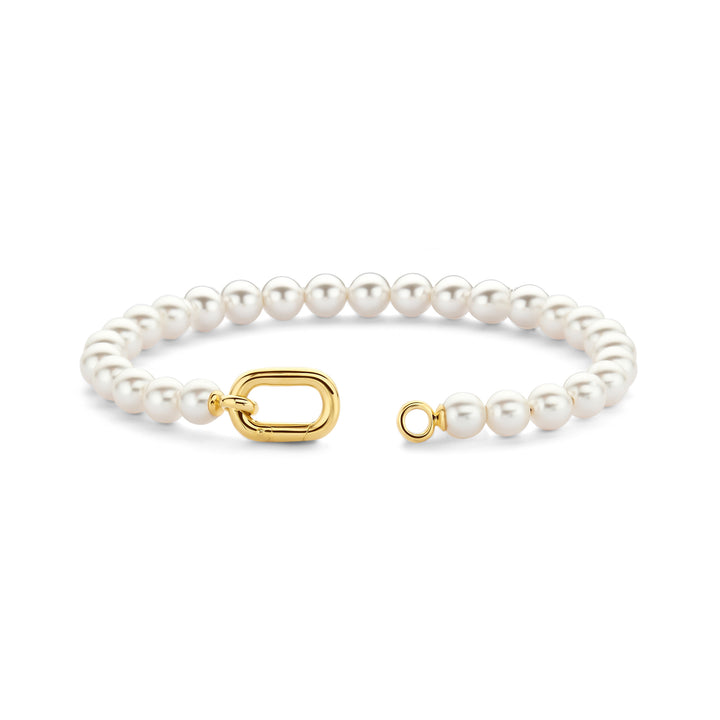 Ti Sento Yellow Gold Plated Synthetic Pearl Bracelet