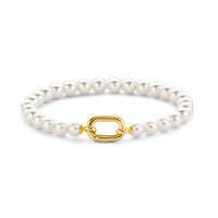 Ti Sento Yellow Gold Plated Synthetic Pearl Bracelet