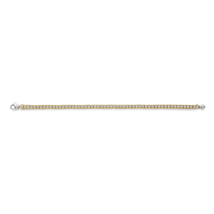 Ti Sento Yellow Gold Plated Cubic Zirconia Tennis Bracelet - Michael Jones Jeweller