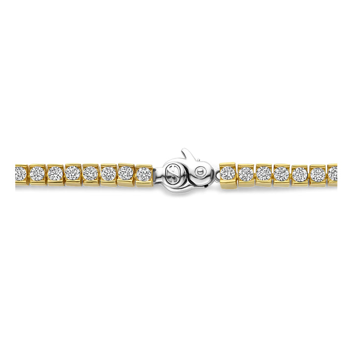 Ti Sento Yellow Gold Plated Cubic Zirconia Tennis Bracelet