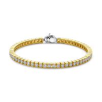 Ti Sento Yellow Gold Plated Cubic Zirconia Tennis Bracelet