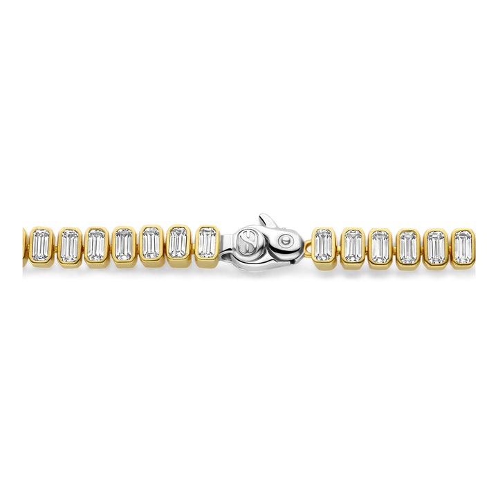 Ti Sento Yellow Gold Plated Cubic Zirconia Tennis Bracelet - Michael Jones Jeweller