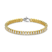 Ti Sento Yellow Gold Plated Cubic Zirconia Tennis Bracelet - Michael Jones Jeweller