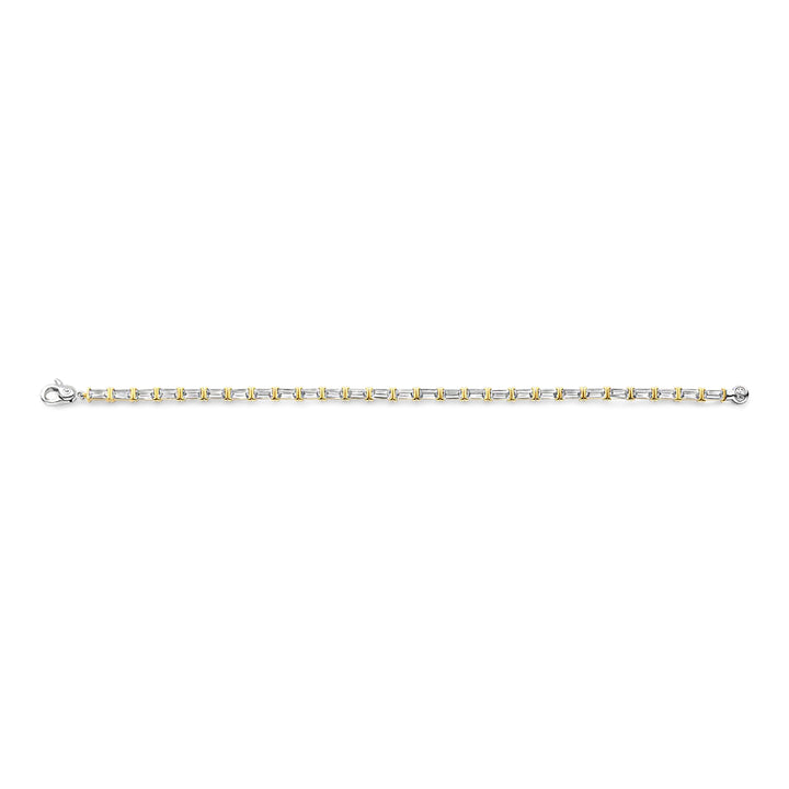 Ti Sento Yellow Gold Plated Cubic Zirconia Tennis Bracelet