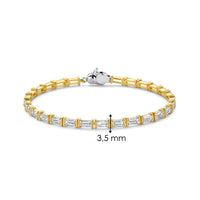 Ti Sento Yellow Gold Plated Cubic Zirconia Tennis Bracelet