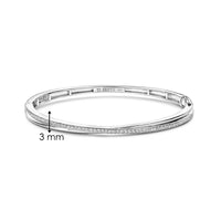 Ti Sento Cubic Zirconia Crossover Bangle