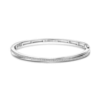 Ti Sento Cubic Zirconia Crossover Bangle