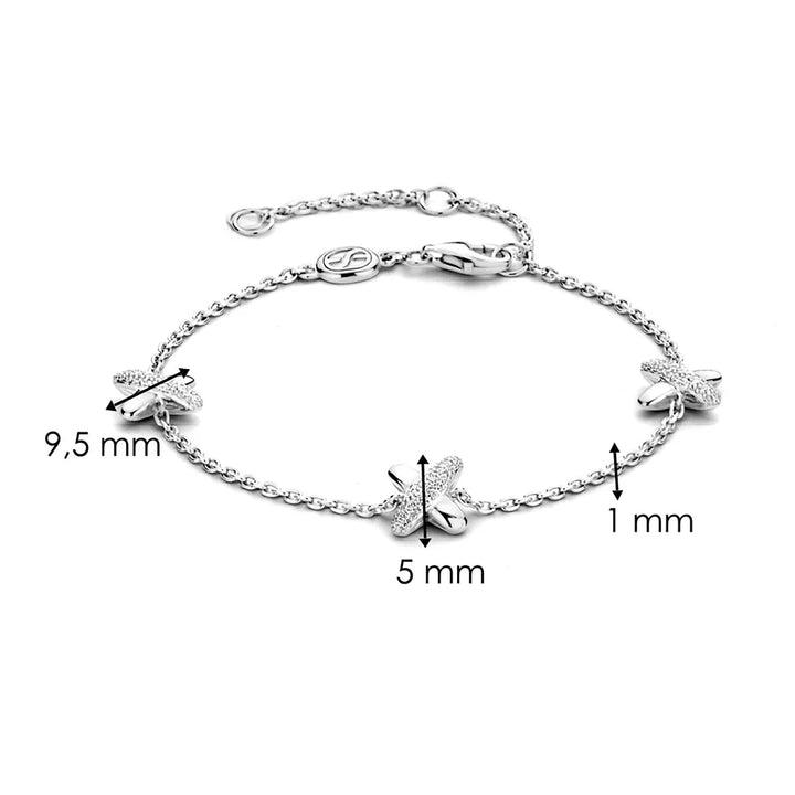 Ti Sento Cubic Zirconia Cross Bracelet