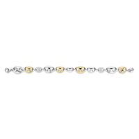 Ti Sento Yellow Gold Plated Cubic Zirconia Coffee Bean Link Bracelet