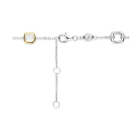 Ti Sento Yellow Gold Plated Mother of Pearl White and Cubic Zirconia Bracelet