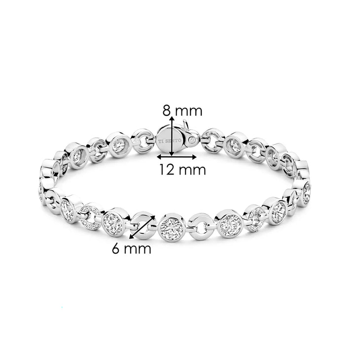 Ti Sento Cubic Zirconia Tennis Bracelet