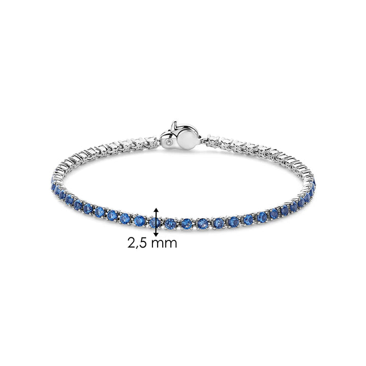 Ti Sento Blue Cubic Zirconia Tennis Bracelet