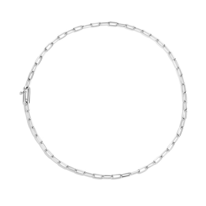 Ti Sento Silver Oval Link Necklace - Michael Jones Jeweller