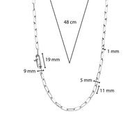 Ti Sento Silver Oval Link Necklace - Michael Jones Jeweller