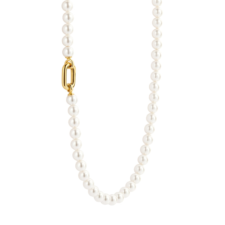 Ti Sento Yellow Gold Plated Synthetic Pearl Necklace