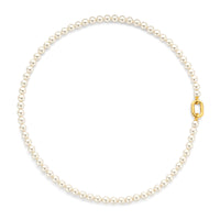 Ti Sento Yellow Gold Plated Synthetic Pearl Necklace