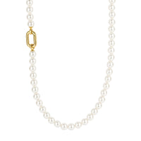 Ti Sento Yellow Gold Plated Synthetic Pearl Necklace