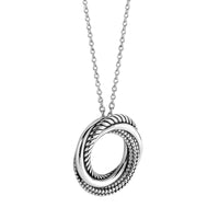 Ti Sento Textured Intertwined Circle Necklace