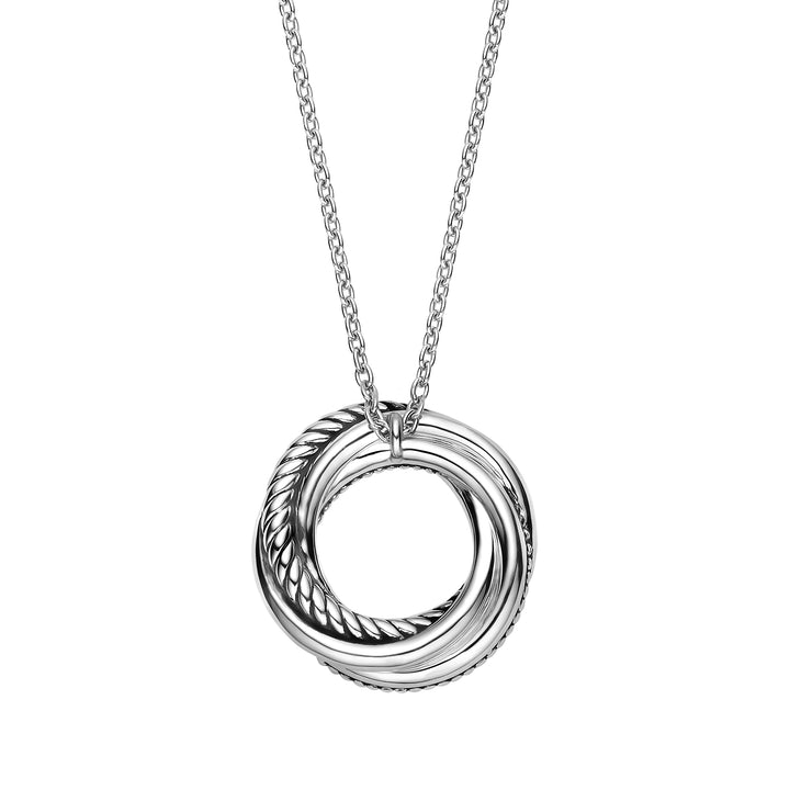 Ti Sento Textured Intertwined Circle Necklace