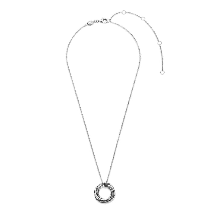 Ti Sento Textured Intertwined Circle Necklace